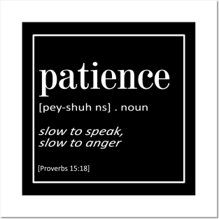 Patience - Proverbs 15:18 | Bible Quotes Posters and Art